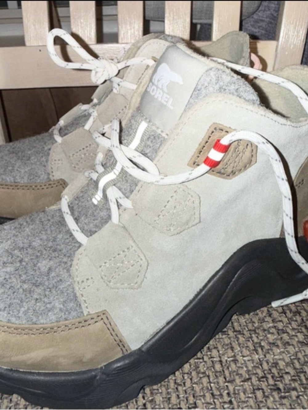 Sorel Grey Suede & Wool kinetic caribo